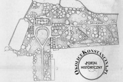 Plan parku w Oborach (1962 r)