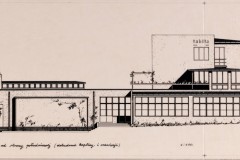 elewacja południowa z kaplicą 1933 (zbiory Muzeum Architektury we Wrocławiu)