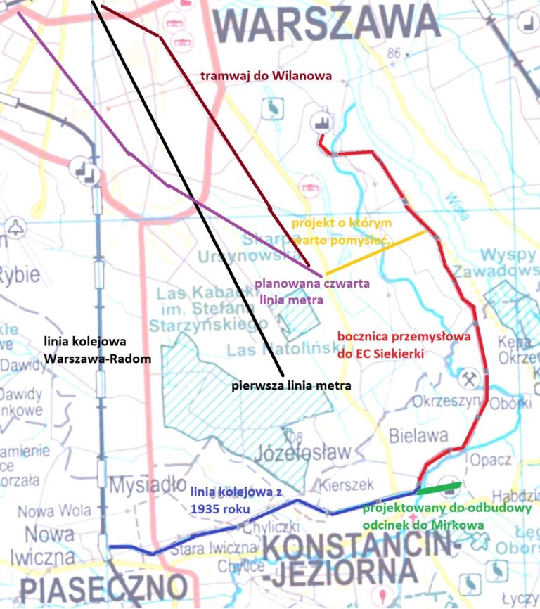 Z dziejów komunikacji kolejowej nad Jeziorką, czyli pociąg mój widzę ogromny