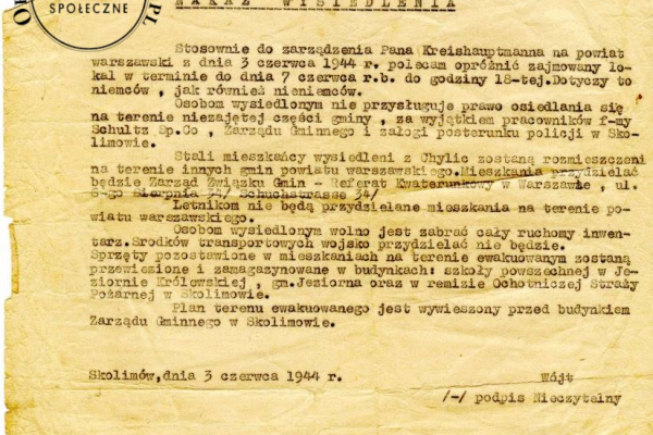 Dokumenty: Nakaz wysiedlenia